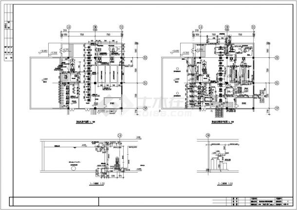 某大厦空调机房CAD基础详图-图二
