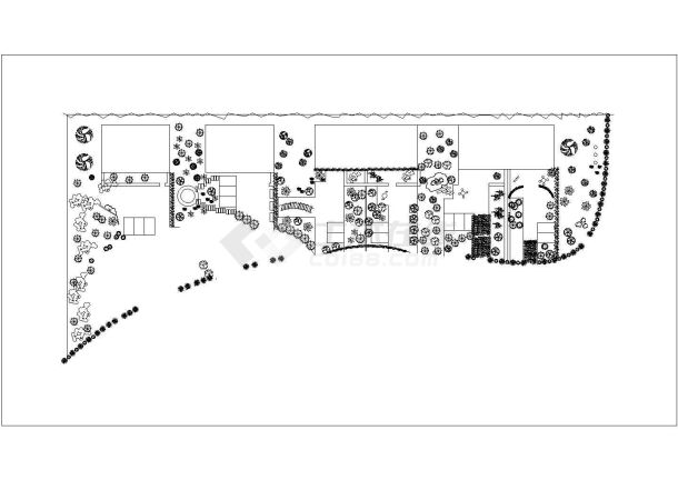 非常实用的别墅住宅区绿化设计cad设计图纸-图一