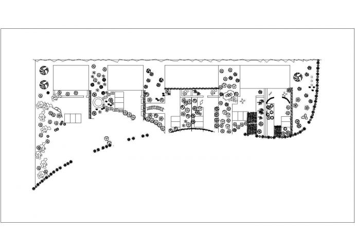 非常实用的别墅住宅区绿化设计cad设计图纸_图1