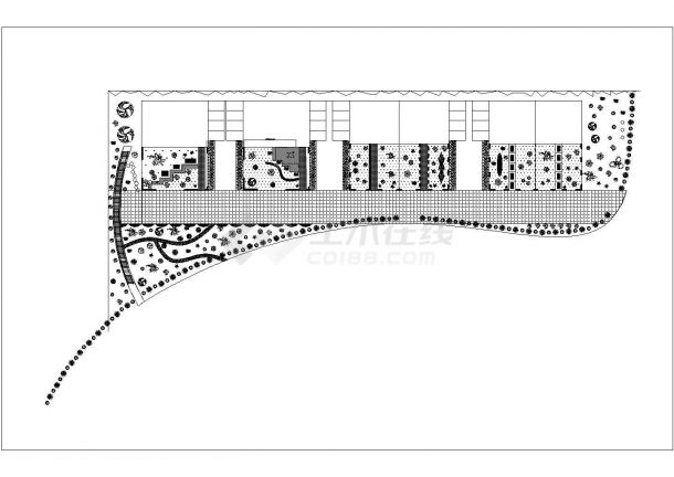 非常实用的别墅住宅区绿化设计cad设计图纸-图二