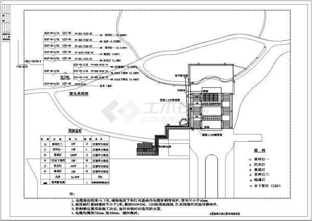 详细的公园入口施工图纸（共15张）-图一