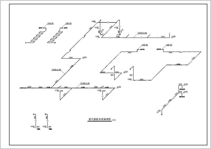某厂房蒸汽网管平面图_图1