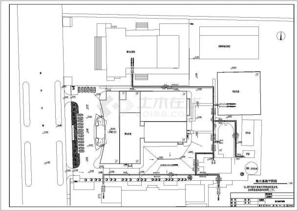 一高级宾馆暖通外线系统CAD施工图纸-图二