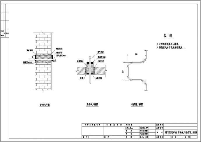 大庆市某小区楼房燃气管道设计cad图_图1