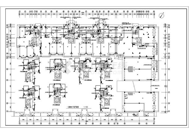 比较完美的一套大型12层住宅楼电气cad施工图纸（共32张）-图二
