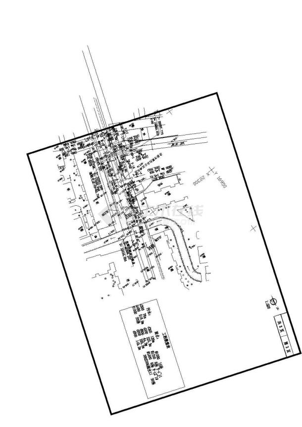 青岛市某市政道路排水施工CAD布置图-图一