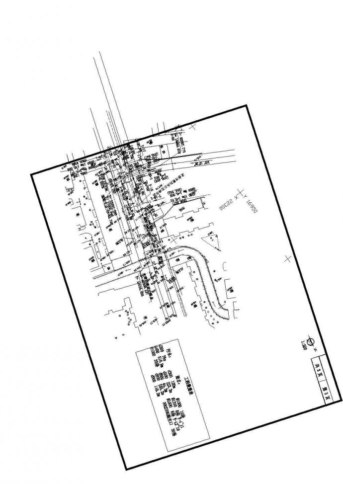 青岛市某市政道路排水施工CAD布置图_图1