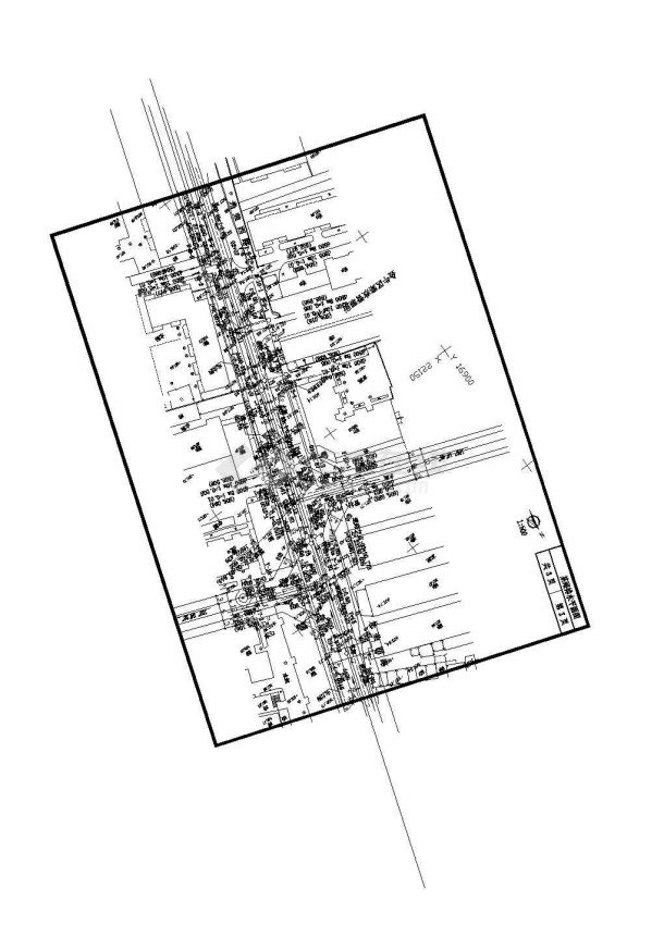 青岛市某市政道路排水施工CAD布置图-图二