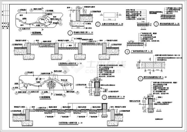 一套详细的花园绿化设计施工图（含绿化种植、小品施工总说明）-图二