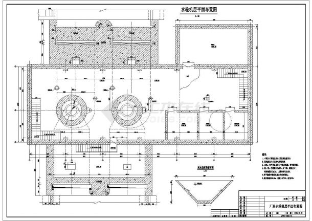青海某一级水电站厂房水工可研设计图-图二