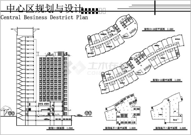 某地公寓式住宅小区平面规划设计总图-图一