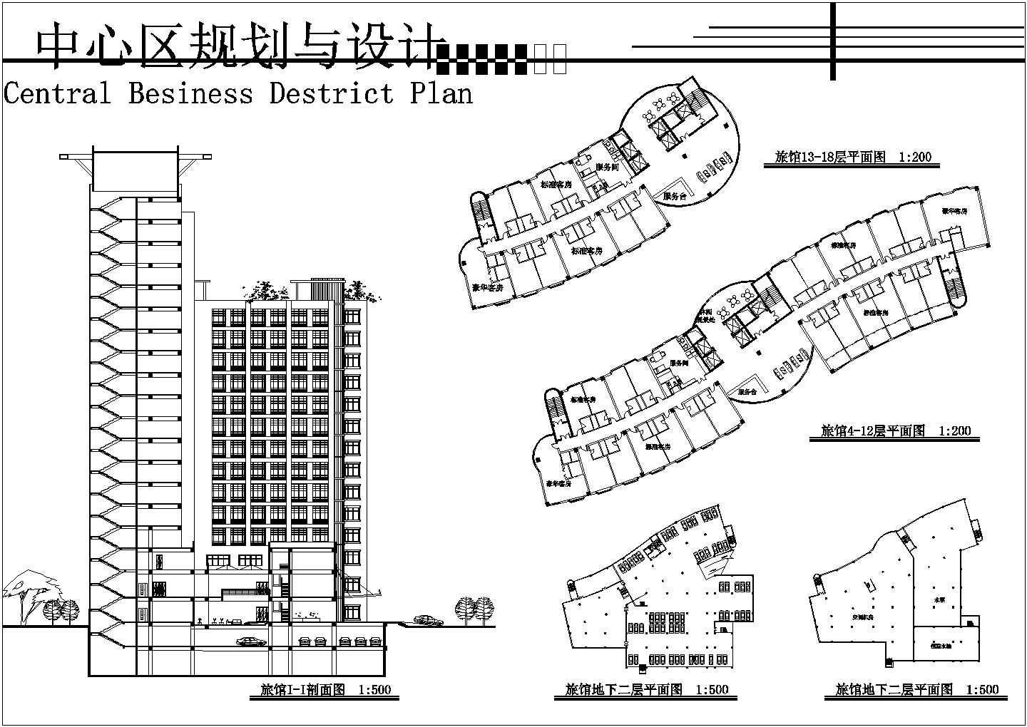 某地公寓式住宅小区平面规划设计总图