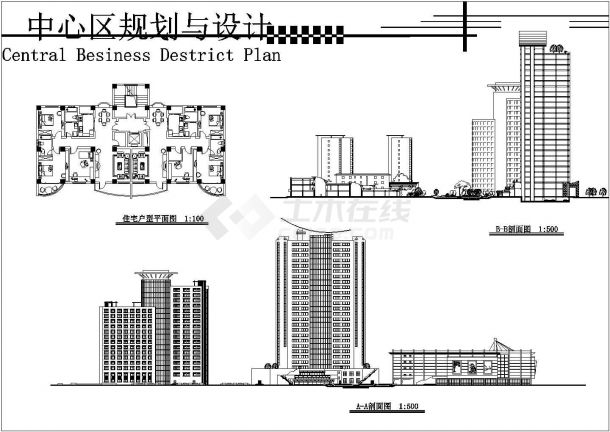 某地跃层式住宅园林景观规划设计图-图一