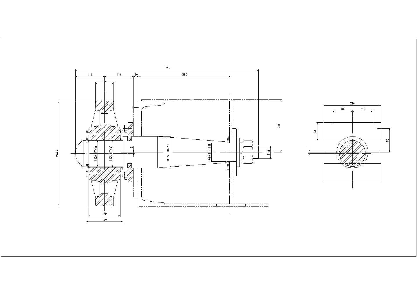 某4.8×4.9米钢闸门设计cad图