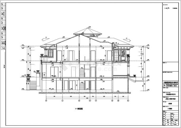 某地区豪华地段E型别墅设计图（共6张）-图二