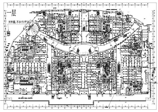 某欧亚综合建筑喷淋详细图纸-图二