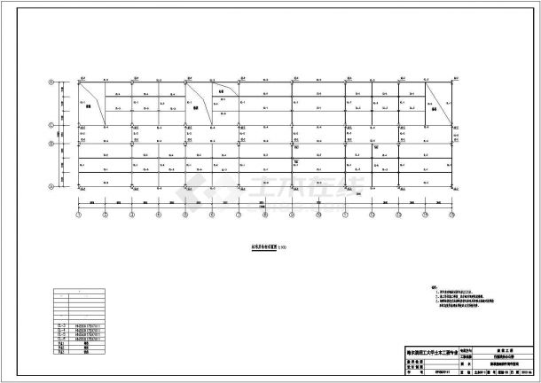 钢框架结构办公楼结构施工图（含建筑图）-图一