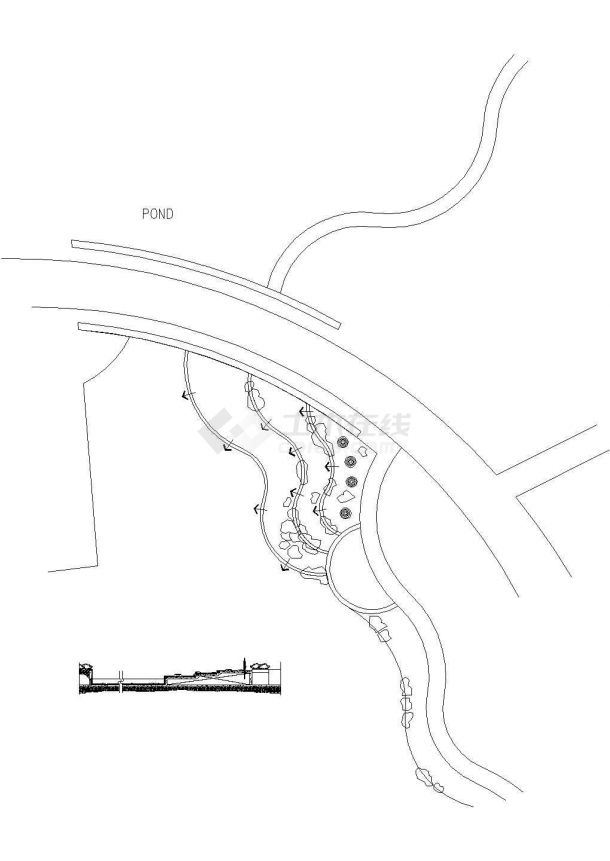 驳岸施工图节点详图（含水池和水景挡土墙亲水平台节点详图）-图二