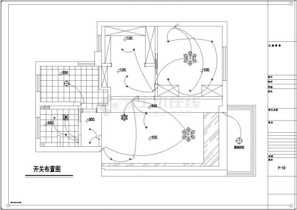 【常熟】65平现代简约一室两厅装修施工CAD图（附实景图）-图二