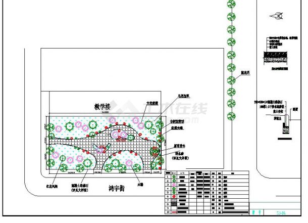 比较详细的园林停车场与菜市场景观设计图-图二