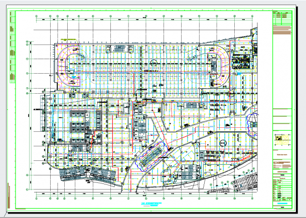 某地安徽55万平购物中心自动喷淋施工图CAD图纸-图二