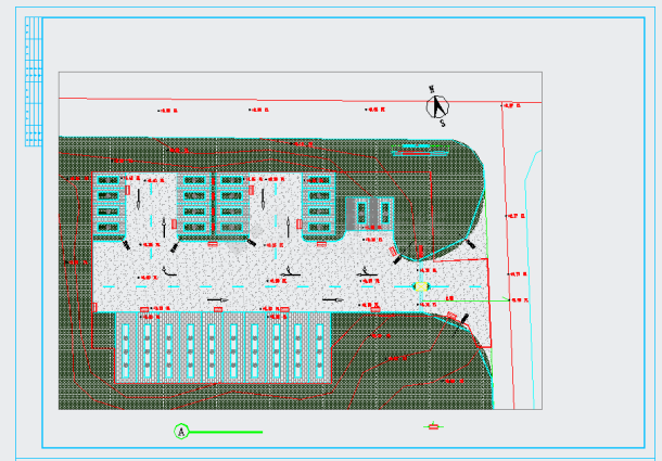 某国际大厦西侧生态停车场工程CAD施工图-图一
