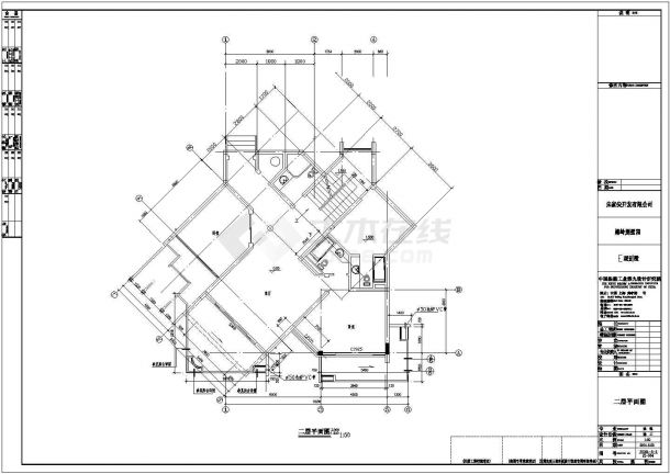 某地区别墅园建筑设计图（共4张）-图二