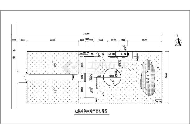 某人防地下室给排水全套平面设计图-图一