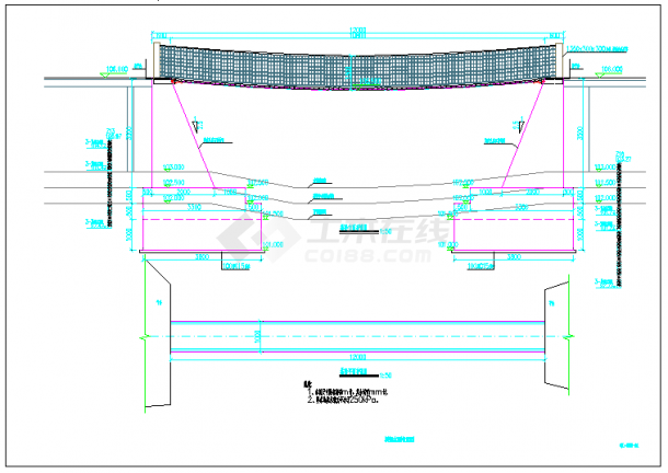 某地儿童公园规划设计悬索桥设计施工图-图二