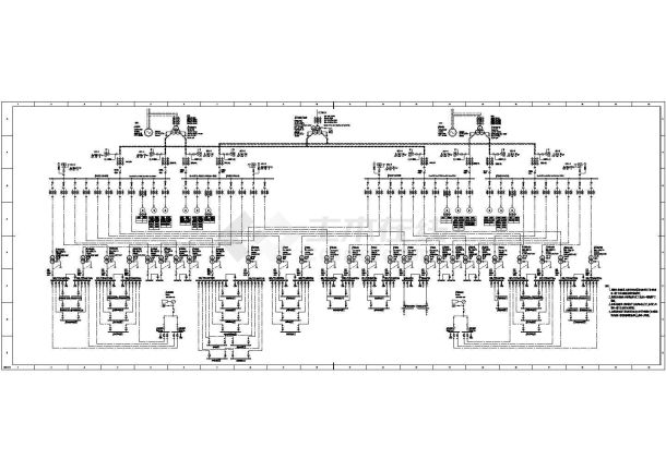 某城市一电厂厂用电主接线原理图纸-图一