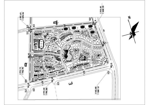 某地区城市建筑规划设计总平面图纸-图一