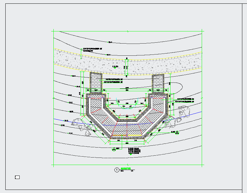 中式园林景观弯折连廊、长廊CAD详图