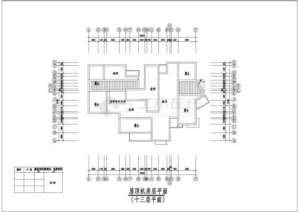 一套点式小高层住宅楼建筑施工图-图一