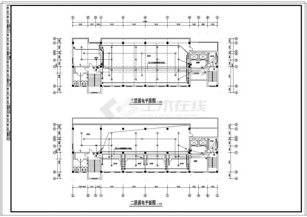  Weak current design drawing of a small bank office building (5 sheets) - Figure 1