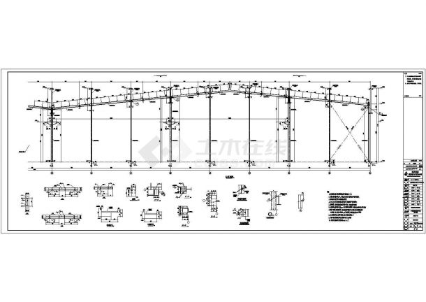 某地区生产钢结构厂房刚架构造详图-图二