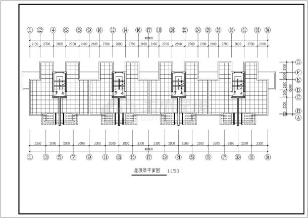 某地六层研究生公寓楼建筑设计图纸-图四