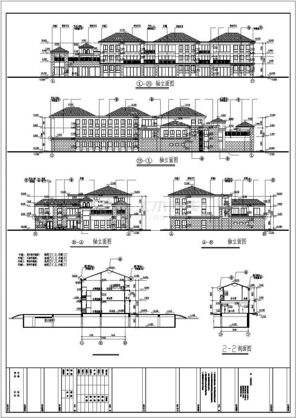 某城市三层幼儿园建筑结构施工图纸-图一