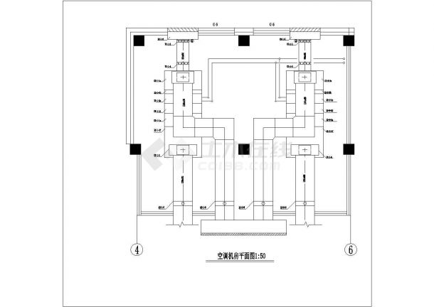 济南市某商场空调设计cad图-图二