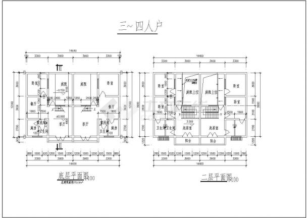 李白故居风景区仿唐民居建筑设计图纸-图二