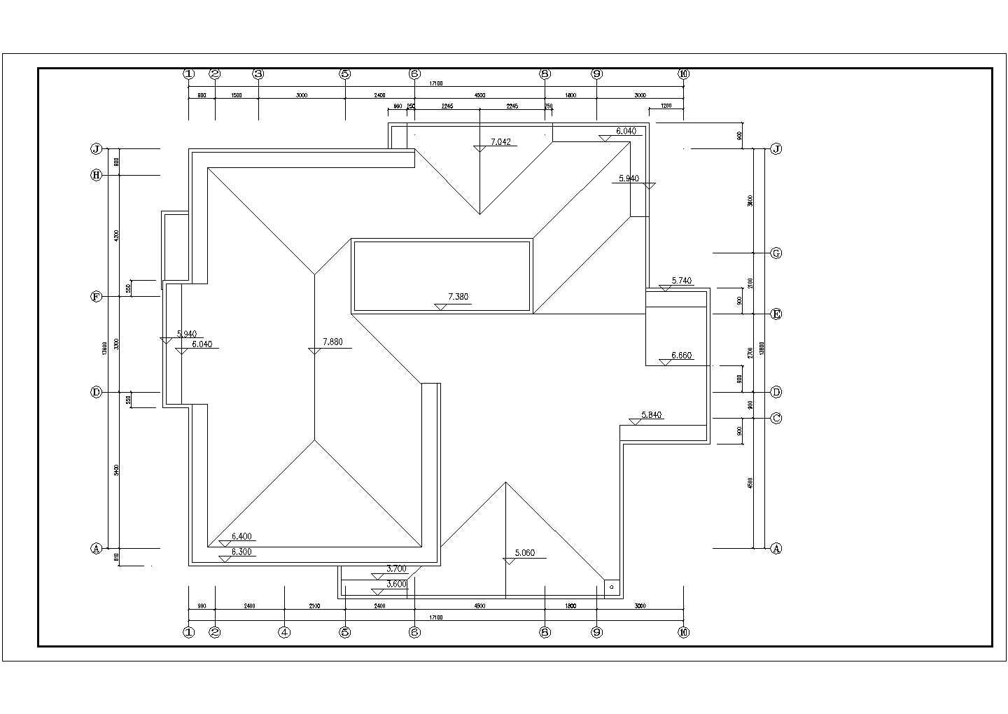 【四川】欧式风格二层小别墅建筑施工图，含效果图