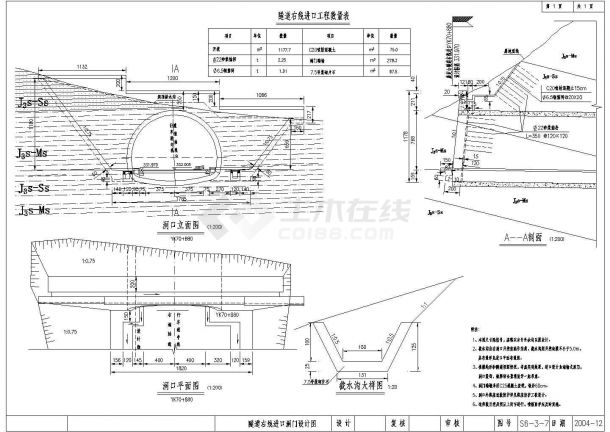 [湖北]国道双洞四车道隧道工程施工图-图一