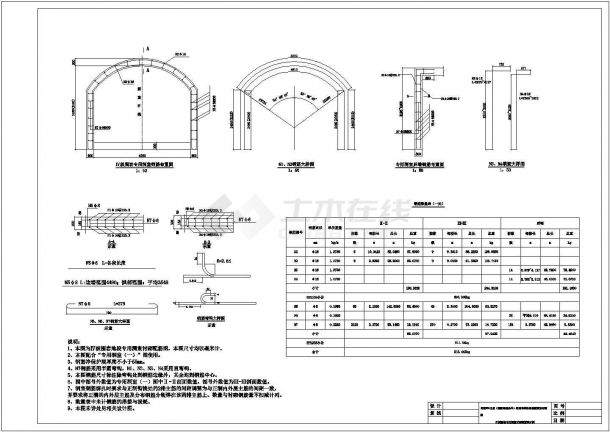 [贵州]铁路双线隧道复合式衬砌专用洞室及变压器洞室设计图-图二
