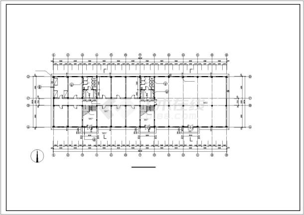 某城市四层学生宿舍楼建筑设计图纸-图二