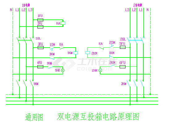 某地区双电源互投箱系统图（共3张）-图二