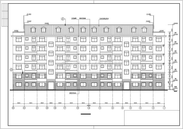 某城市六层教师公寓楼建筑设计图纸-图二