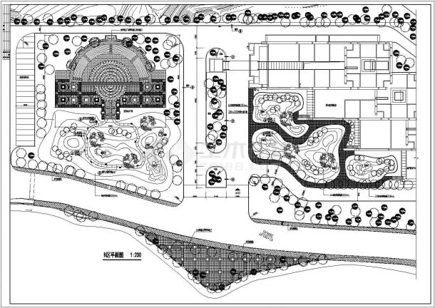 某区域园林景观规划设计CAD图（标注详细）-图二