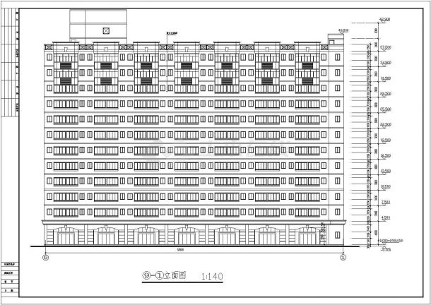 某城市12层学生宿舍建筑设计图纸-图二