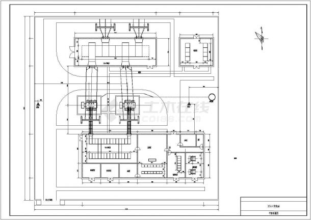 某地小型35kV变电站平面布置图-图一