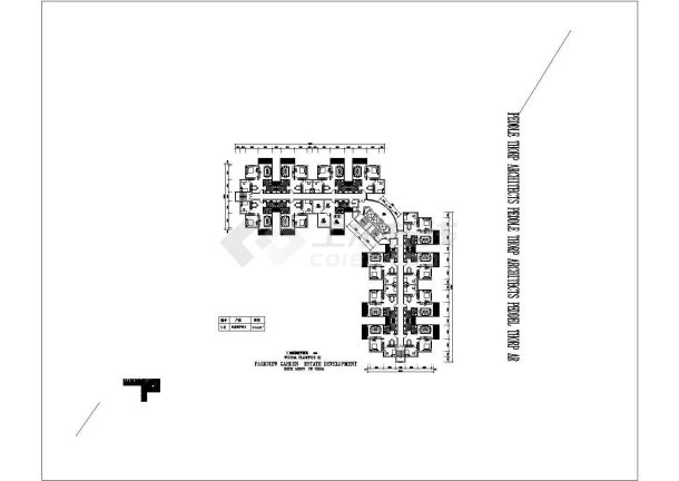 某地区小型K栋标准层户型平面设计图-图一