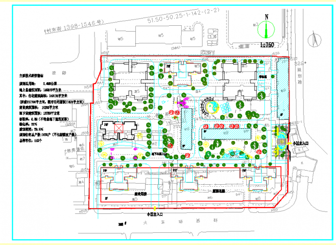 某城市高档居民小区园林规划方案图纸_图1